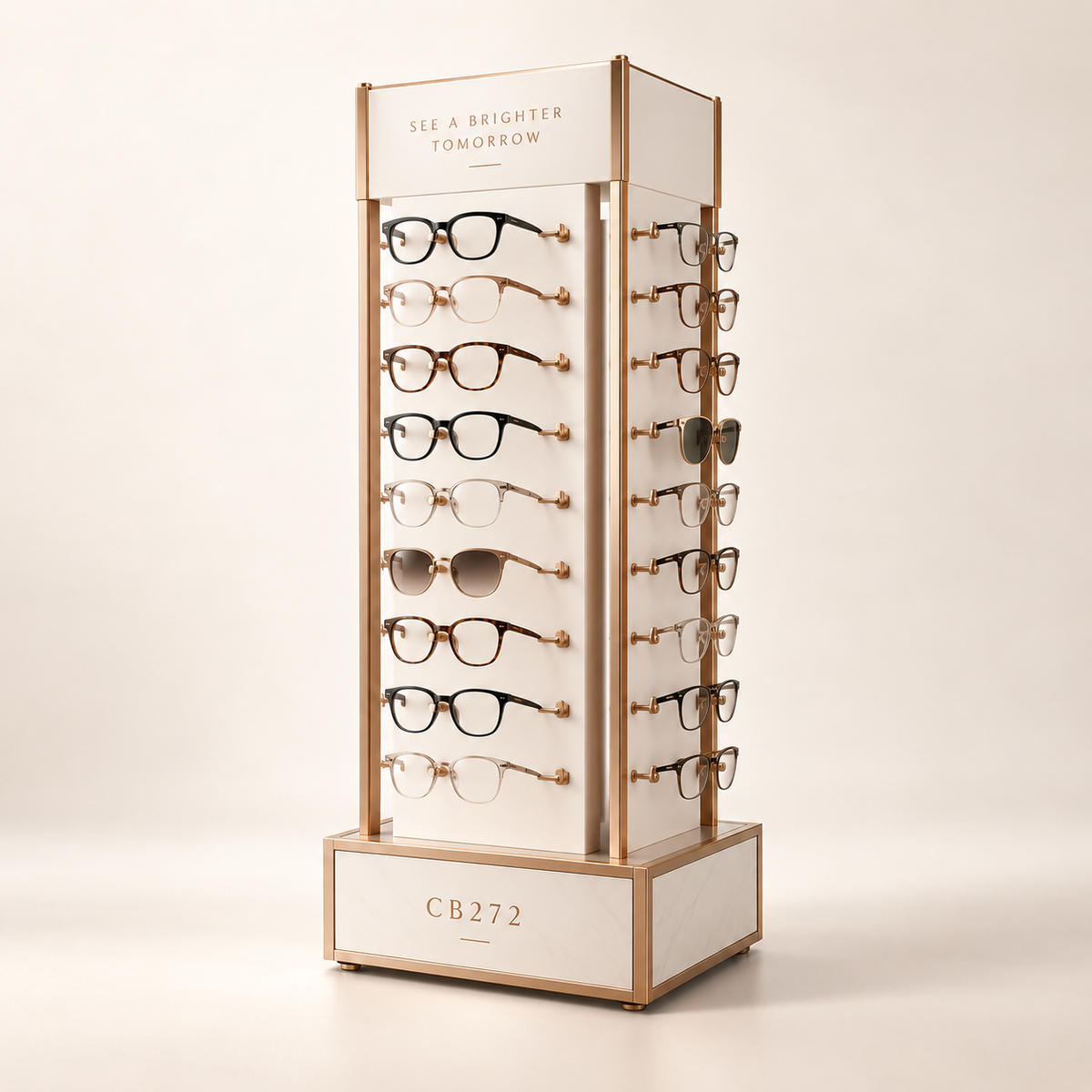 CB272 Rotating 72-Pair Eyewear Display Rack - Case of 6