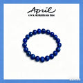 Deep Blue Stone-Look Beaded Stretch Bracelet