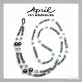 Black Gray Y2K Iridescent Beaded Phone Lanyard Long