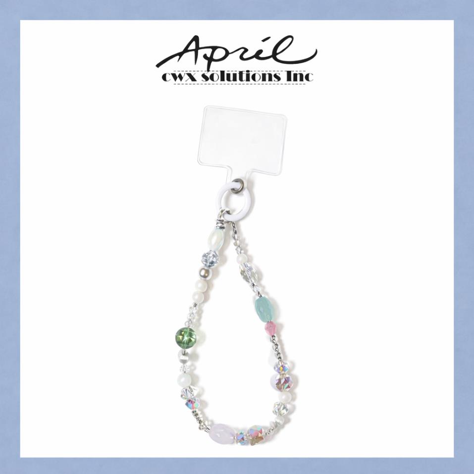 Pastel Multicolor Crystal Pearl Phone Charm