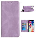 Compatible with iPhone 16 Plus 6.7 Premium Vegan Leather Magnetic Closure Wallet Purple(Premium Package)