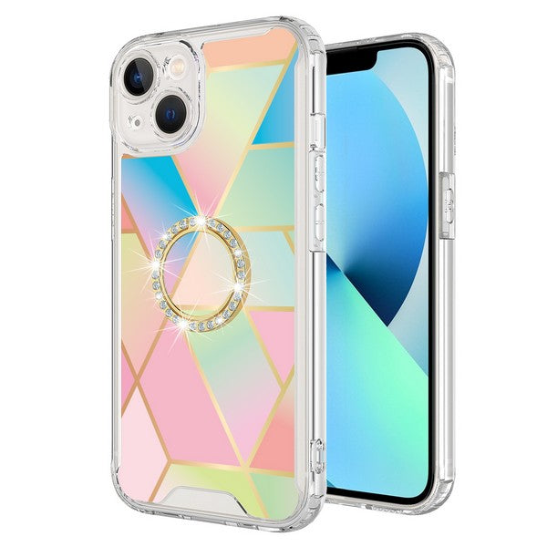 Compatible with iPhone 16 Plus 6.7 Premium IMD Ring Stand case design #4(Premium Package)