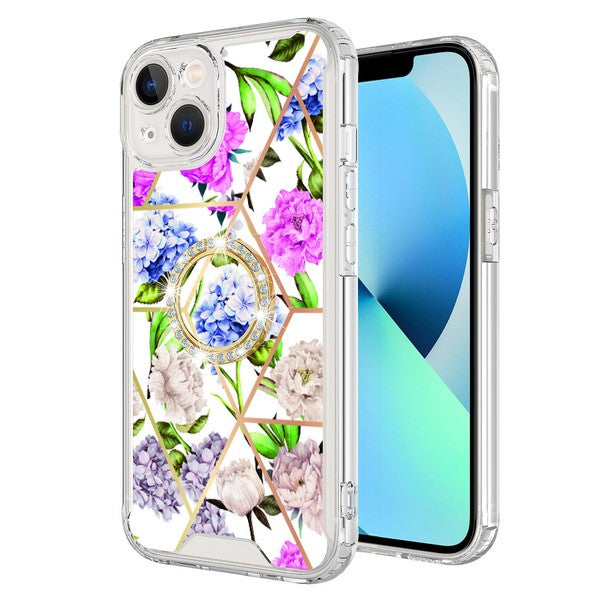 Compatible with iPhone 16 Plus 6.7 Premium IMD Ring Stand case design #5(Premium Package)