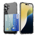 Compatible with iPhone 16 Plus 6.7 Premium Acrylic Tpu Case w/2 Card Slot Clear(Premium Package)