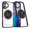 Compatible with iPhone 16 Plus 6.7 Magnetic Ring case w/ Rotate Ring Stand Black(Premium Package)