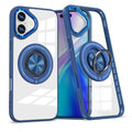 Compatible with iPhone 16 Plus 6.7 Magnetic Ring case w/ Rotate Ring Stand Blue(Premium Package)
