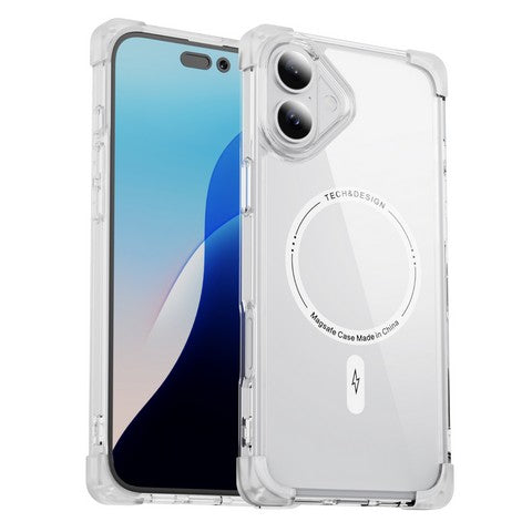 Compatible with iPhone 16 Plus 6.7 Corner Bumper Case w/Magnetic Ring Clear(Premium Package)