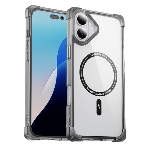 Compatible with iPhone 16 Plus 6.7 Corner Bumper Case w/Magnetic Ring Black(Premium Package)