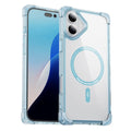 Compatible with iPhone 16 Plus 6.7 Corner Bumper Case w/Magnetic Ring Blue(Premium Package)