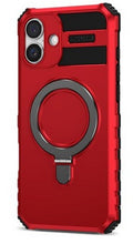 Compatible with iPhone 16 Plus 6.7 Bumper Case w/Magnetic Ring Stand Red(Premium Package)