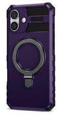 Compatible with iPhone 16 Plus 6.7 Bumper Case w/Magnetic Ring Stand Purple(Premium Package)