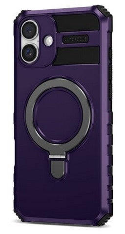 Compatible with iPhone 16 Plus 6.7 Bumper Case w/Magnetic Ring Stand Purple(Premium Package)