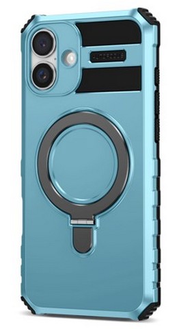 Compatible with iPhone 16 Plus 6.7 Bumper Case w/Magnetic Ring Stand Sky(Premium Package)