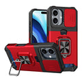 Compatible with iPhone 16 Plus 6.7 Magnetic Kickstand W/ Sliding Camera Cover Card Slot(Premium Package)