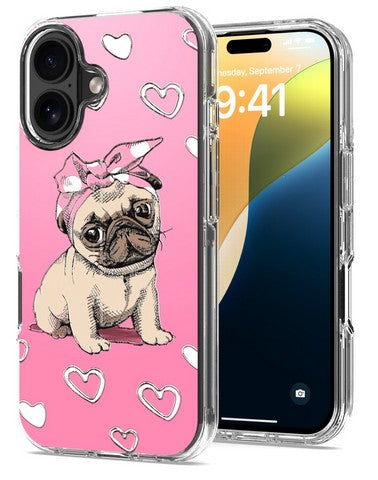 Compatible with iPhone 16 Plus 6.7 Hybrid Dazzling w/ Design, #015(Premium Package)