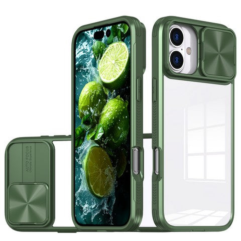 Compatible with iPhone 16 Plus 6.7 Premium Hybrid Case w/Camera Cover Green(Premium Package)