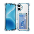 Compatible with iPhone 16 Plus 6.7 Corner Bumper Case w/Card Slot Blue(Premium Package)
