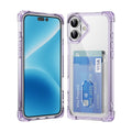Compatible with iPhone 16 Plus 6.7 Corner Bumper Case w/Card Slot Purple(Premium Package)