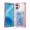 Compatible with iPhone 16 Plus 6.7 Corner Bumper Case w/Card Slot Pink(Premium Package)