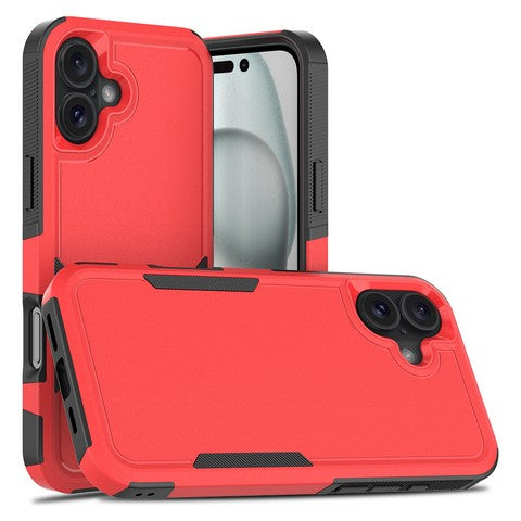 Compatible with iPhone 16 Plus 6.7 Hybrid Dual Layer Case Red(Premium Package)