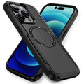 Compatible with iPhone 16 Plus 6.7 Hybrid Dual Layer Case w/Magnetic Ring Black(Premium Package)