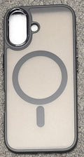 Compatible with iPhone 16 Plus 6.7 Translucent Case w/ Magnetic Ring Black(Premium Package)