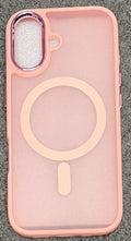 Compatible with iPhone 16 Plus 6.7 Translucent Case w/ Magnetic Ring Pink(Premium Package)